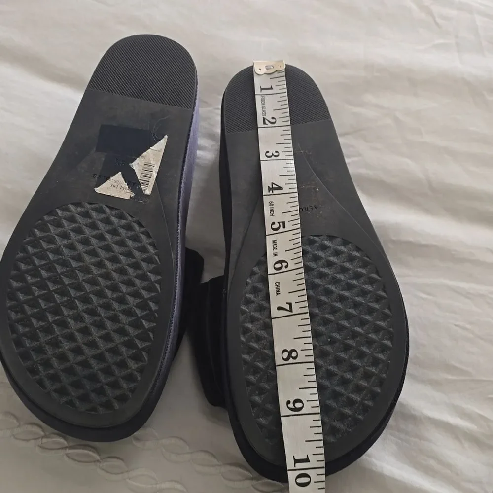 Aerosoles Women DADA Velvet Slide Platforms Shoes 8.5  Dark Blue